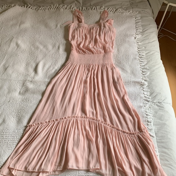 Ramy Brook Mackenzy Midi Summer Dress Powder Pink Extra Small (US4) - Picture 10 of 14